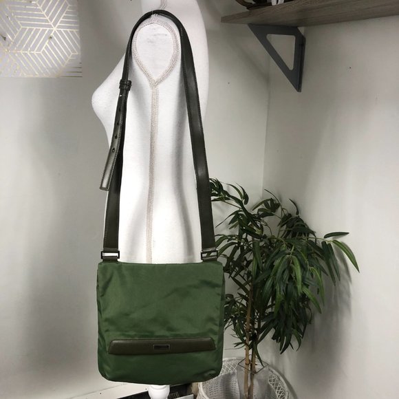 Tumi Handbags - Tumi Green Nylon Crossbody Bag